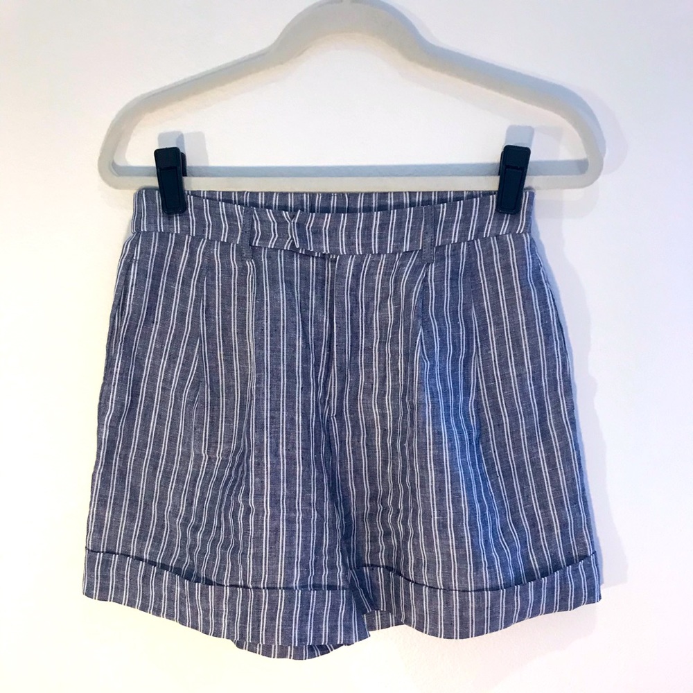 Tim Tay blue linen shorts